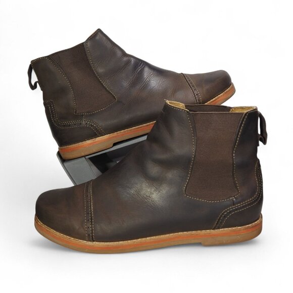 OluKai Honolulu City Sample Ankle Boots Men's 10 Brown Leather - Picture 1 of 11